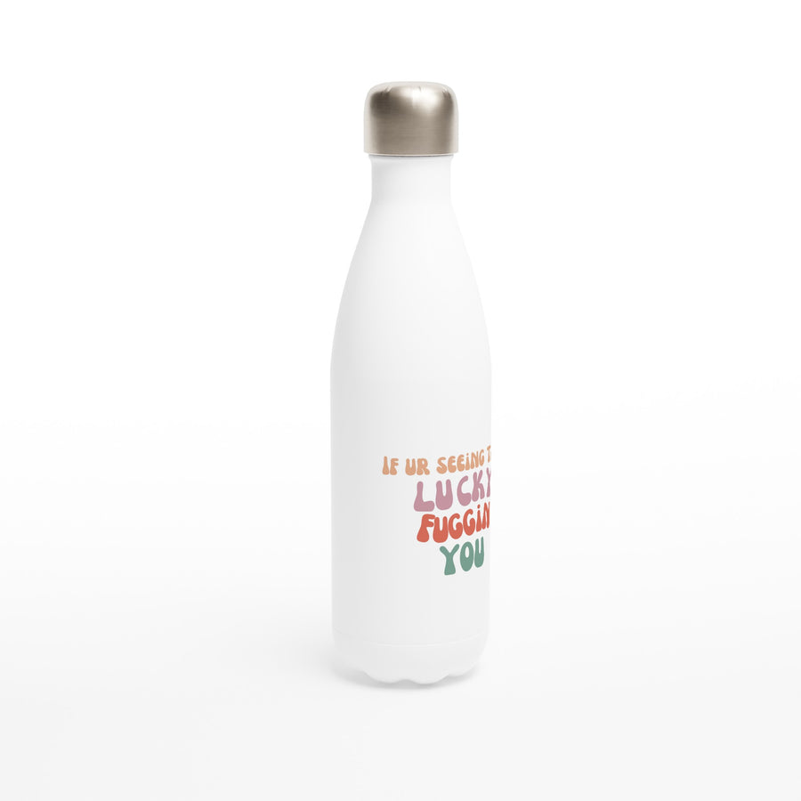 White 17oz Stainless Steel Water Bottle